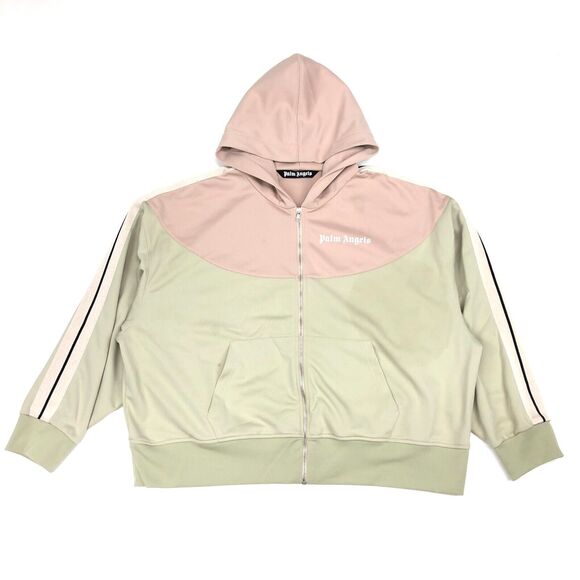 Palm Angels Two-Tone Hooded Jacket Pink Tan Size XXL 2XL designer streetwear B22